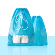 Портативный органайзер для обуви, сумка для хранения с кулиской, Пылезащитная, висящая, экономит место, товары для путешествий, WHShopping