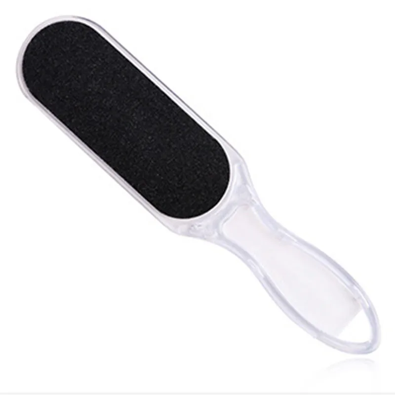 

Cuticle Pusher Double Side Sand Transparent Handle Pedicure Foot File Rasp Callus Hard Skin RemoveTools D157
