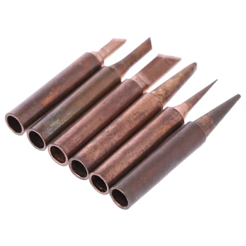 

6 Pcs Copper Soldering Iron Tips 900M-T Lead Free Solder Welding Tools Set 95AA