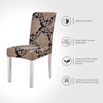 

Printed chair cover elastic cover for non-slip dining chair stain resistant 1/2/4/6 pieces
