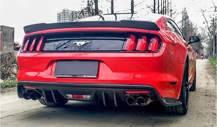 Высокое качество углеродного волокна и ABS заднее крыло багажника спойлер для FORD MUSTANG RS Стиль