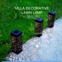 Ажурный светильник для газона на солнечных батареях IP65 водонепроницаемый открытый светильник s теплый белый/белый Газон лампа для двора сада домашний декор