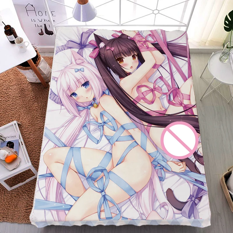 August обновление аниме NEKOPARA chocolat ванильное кокосовое сексуальное одеяло для девочек летнее одеяло и простыня из молочного волокна 150x200 см - Цвет: qklyxlz8