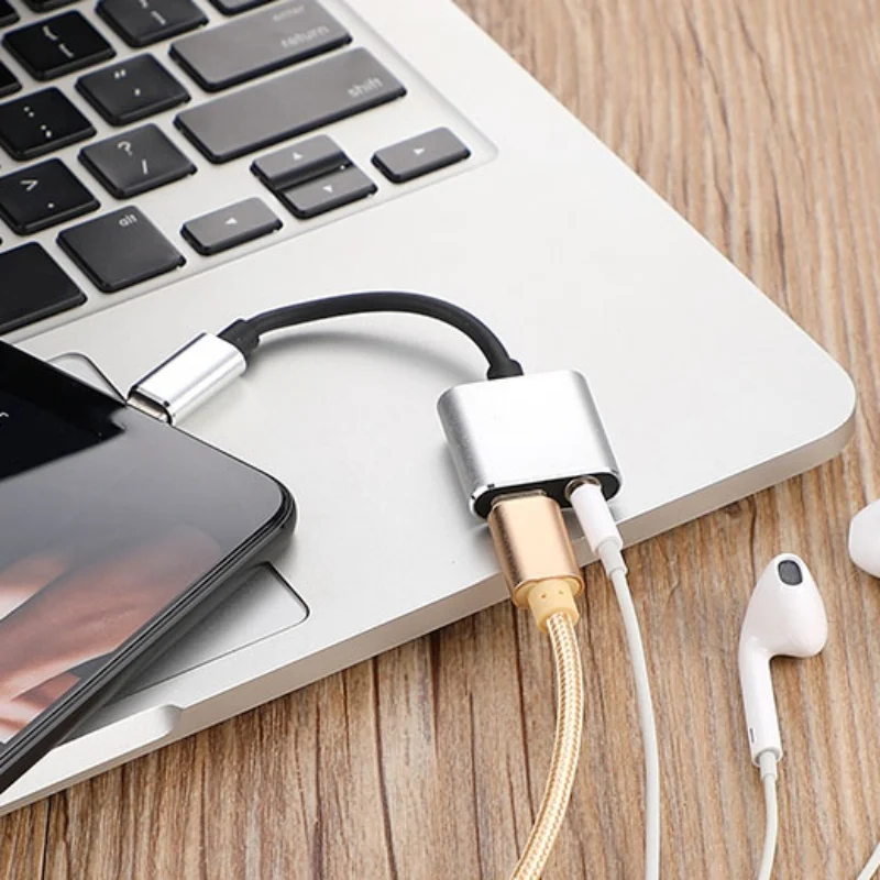 Type C до 3,5 мм разъем для наушников адаптер 2 в 1 USB C аудиокабель конвертер зарядка сплиттер для наушников адаптер для samsung
