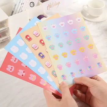 

Ins Korean cartoon rabbit shell Sticker DIY Scrapbooking Junk Journal toy Diary photo Album envelope seal Decoration sticker