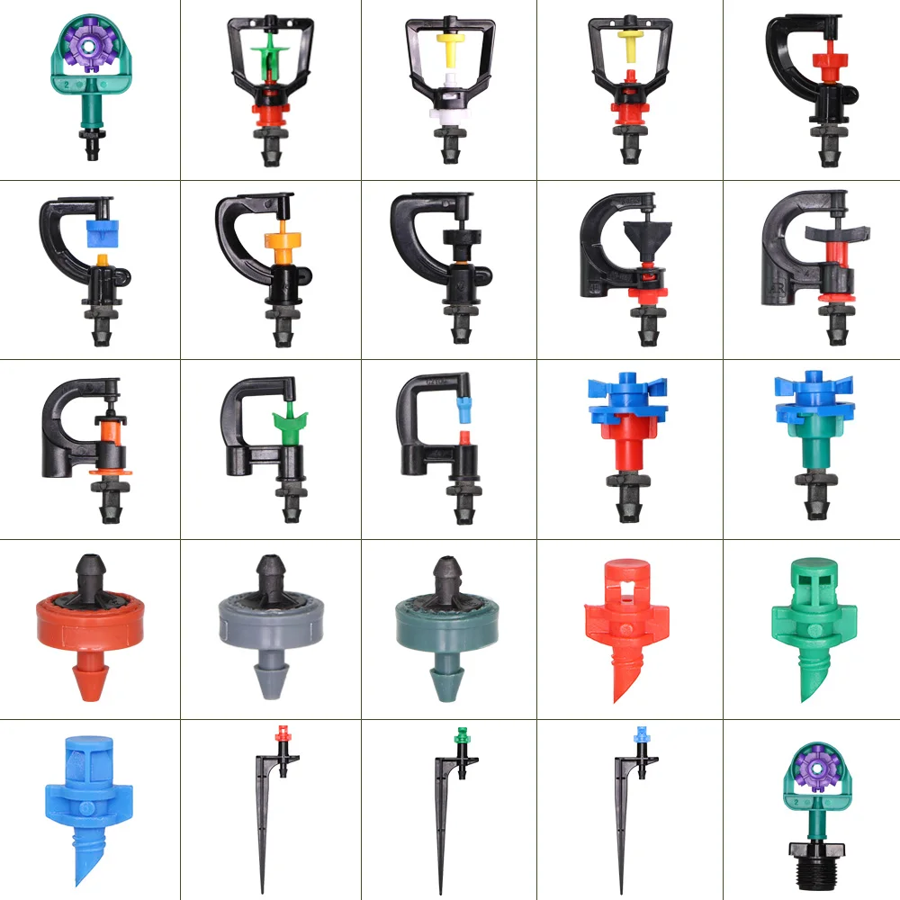 Greenhouse Watering Sprinkler Dripper Drip Irrigation Garden Adjustable Mist Emitters Stake Micro Spray Rotating Nozzle
