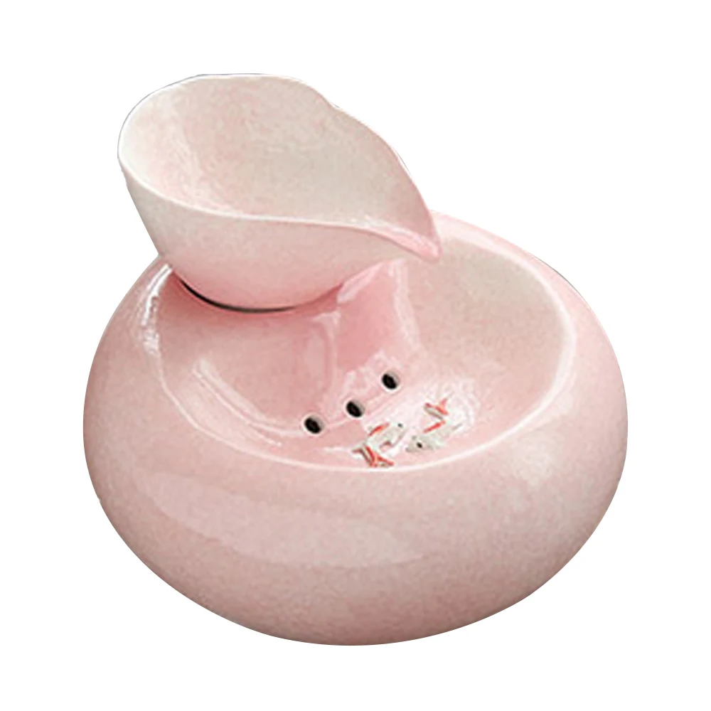pink Питатель для домашних животных, поилки для кошек, собак, автоматический циркуляционный диспенсер для воды, фонтан, поилка для собак, кошек, диспенсер для воды - Цвет: pink