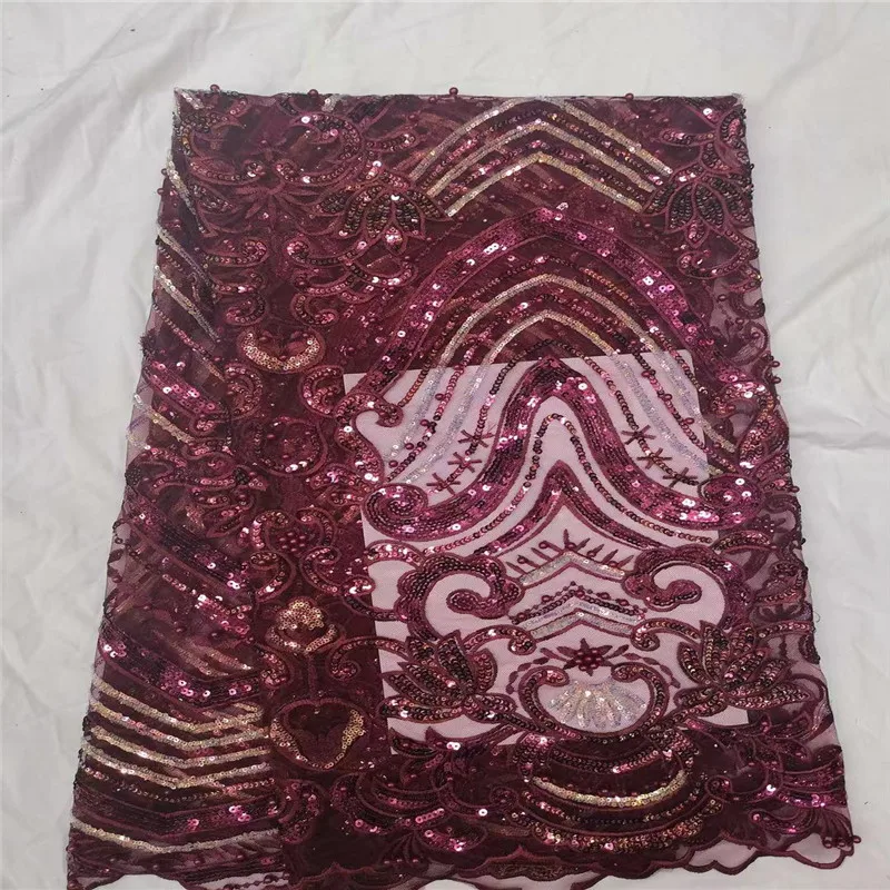 

2019 New Arrival African French Lace Mesh Lace Fabrics Nigerian French Tulle Net Lace Fabrics For Red Party Dresses