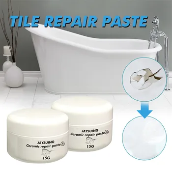 

Tub Tile And Shower Repair Kit Porcelain Repair Kit For Crack Chip Ceramic Floor Chips Scratches Dents And Defects Repair p3
