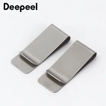 

2pcs Deepeel Metal Money Clip Stainless Steel Clamp Belt Leather Craft for Notebook Holder Spring Holster Hook Buckles Accessory