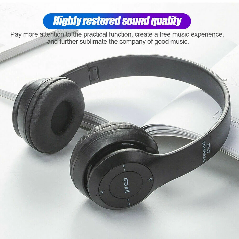 

Headphones Bluetooth Headset Foldable Stereo Headphone With Microphone Support Sd Card With Mic For Pc Mobile Phone Mp3
