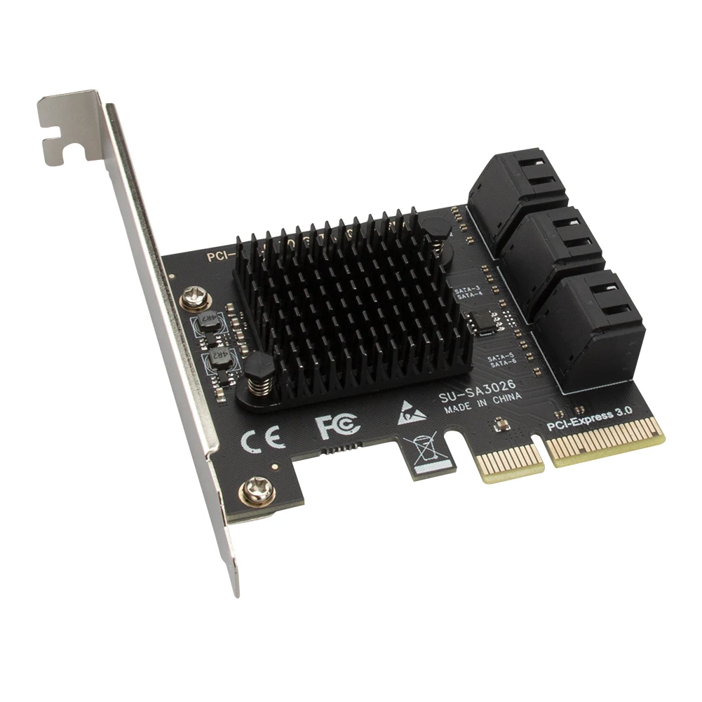 Адаптер SATA PCIe 4 порта s /6 портов III к PCI Express 3 0 X1 контроллер плата расширения