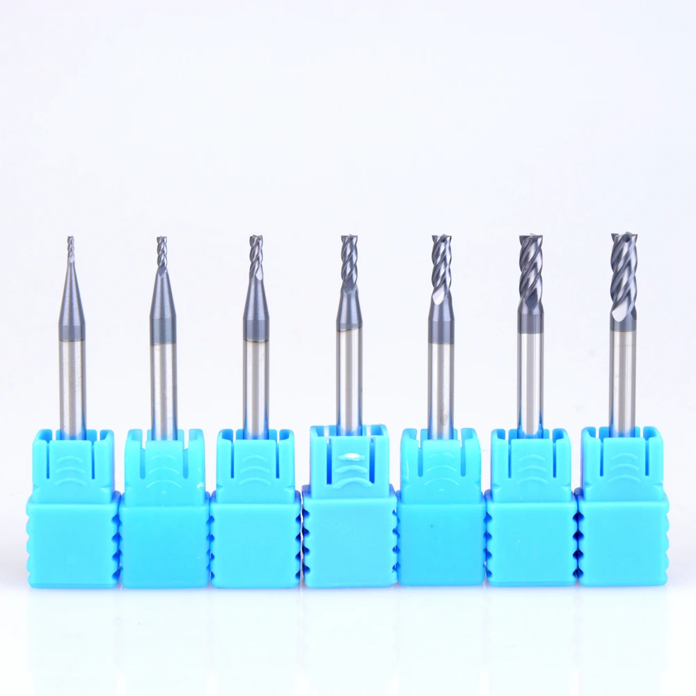 

1Pcs HRC45 1 1.5 2 2.5 3 3.5 4mm Four Flutes Solid Carbide End Mill ALTiN Coat, CNC Milling Cutter Bits for Metal Cutting