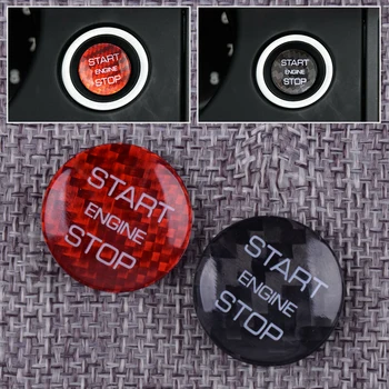

DWCX Carbon Fiber Style ABS Start Stop Engine Push Button Switch Cover Sticker Protector Decoration Fit for Land Rover Discovery