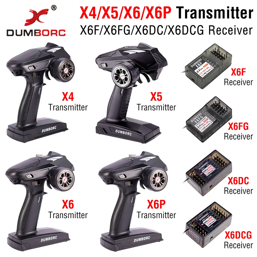 Dumborc X6 PM-350 6CH RC Transmitter With X6FG - 400m Range Remote Gyro Receiver