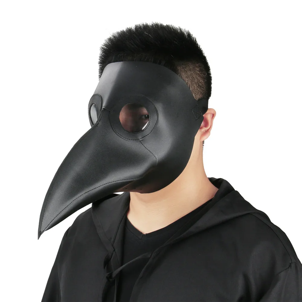 Vintage Steampunk Plague Doctor Masks PU Leather Birds Beak Masks Gothic Masquerade Ball Masks Halloween Cosplay Props (4)