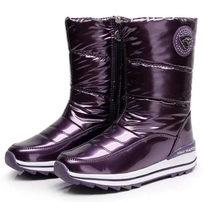 Botas de mujer de alta calidad nuevas llegadas zapatos de invierno de piel gruesa impermeables antideslizantes botas de nie