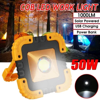 

50W Led Portable Spotlight 1000lm Lighting Super Bright Led Work Light USB Rechargeable for Outdoor Camping Lampe Led Flashlight