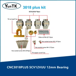 Roulement 12mm, 10mm pour CNC3018 T8, vis mère, 4mm de diamètre, 12mm pour Machine CNC, amélioration de l'arbre Xaxis 4.8 