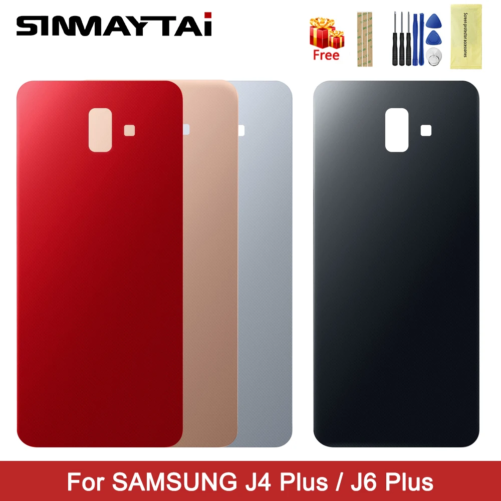 Задняя крышка батарейного отсека для Samsung Galaxy J415 J610 задняя J4 Plus J6 Замена корпуса SM