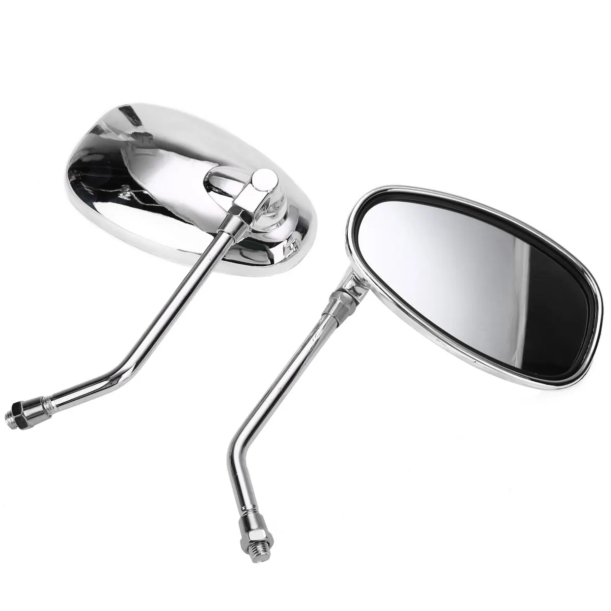 1pair Rearview Side Mirrors Chrome Aluminum Stem For Suzuki Intruder Volusia VS VL 700 750 800 1400 1500