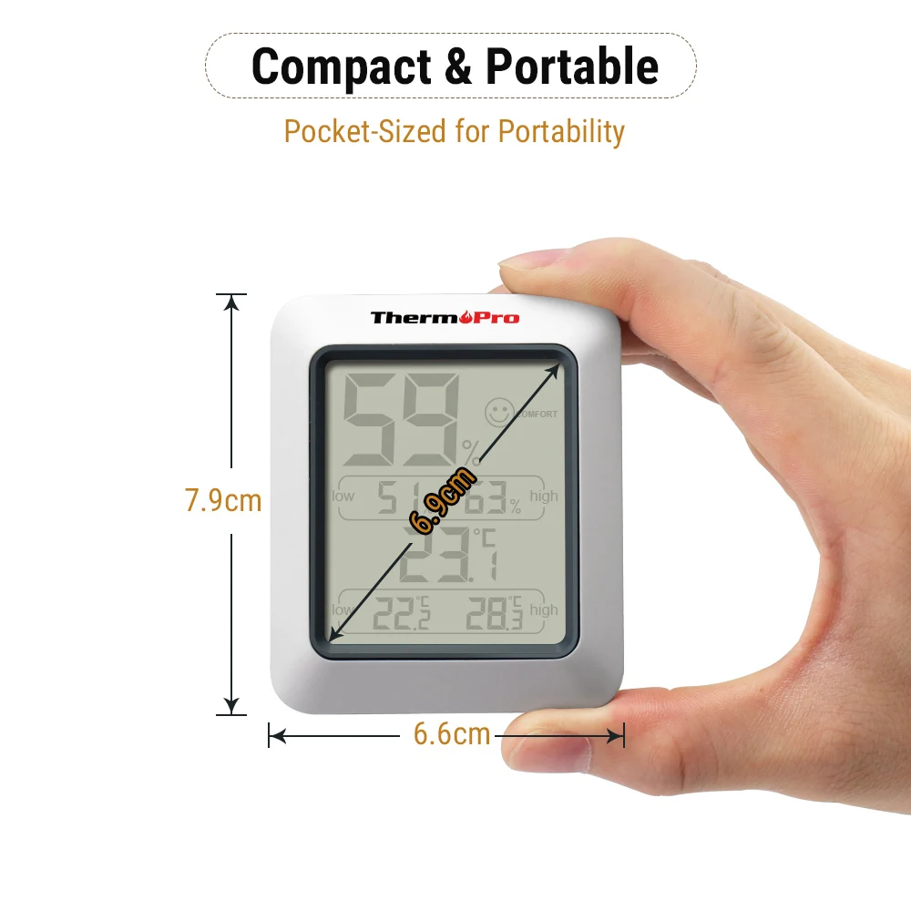 Цифровой гигрометр и термометр Thermopro TP50|thermometer hygrometer station|indoor weather stationindoor temperature |