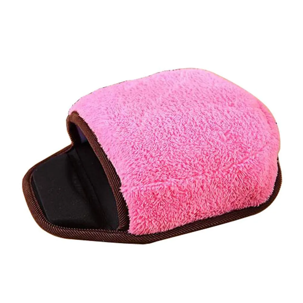 USB Heated Mouse Pad Mouse Hand Warmer with Wristguard Warm Winter Pink for laptop desktop computer (3)