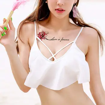 

Flower Tattoo Stickers Waterproof Temporary Tattoos Arm Fake Transfer Large T8W6