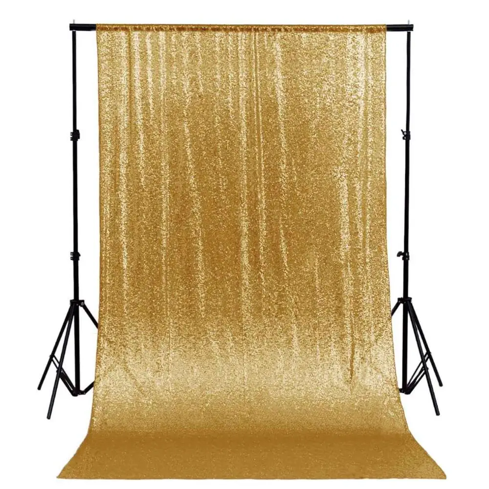 Shinybeauty блестки фон прозрачный белый фон для Свадебный Блестящий Свадебный декор Curtain-M190729 - Цвет: Dark Gold