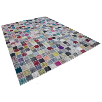 

257x350 Cm Multicolor Handmade Patchwork Rug-8x11 Ft