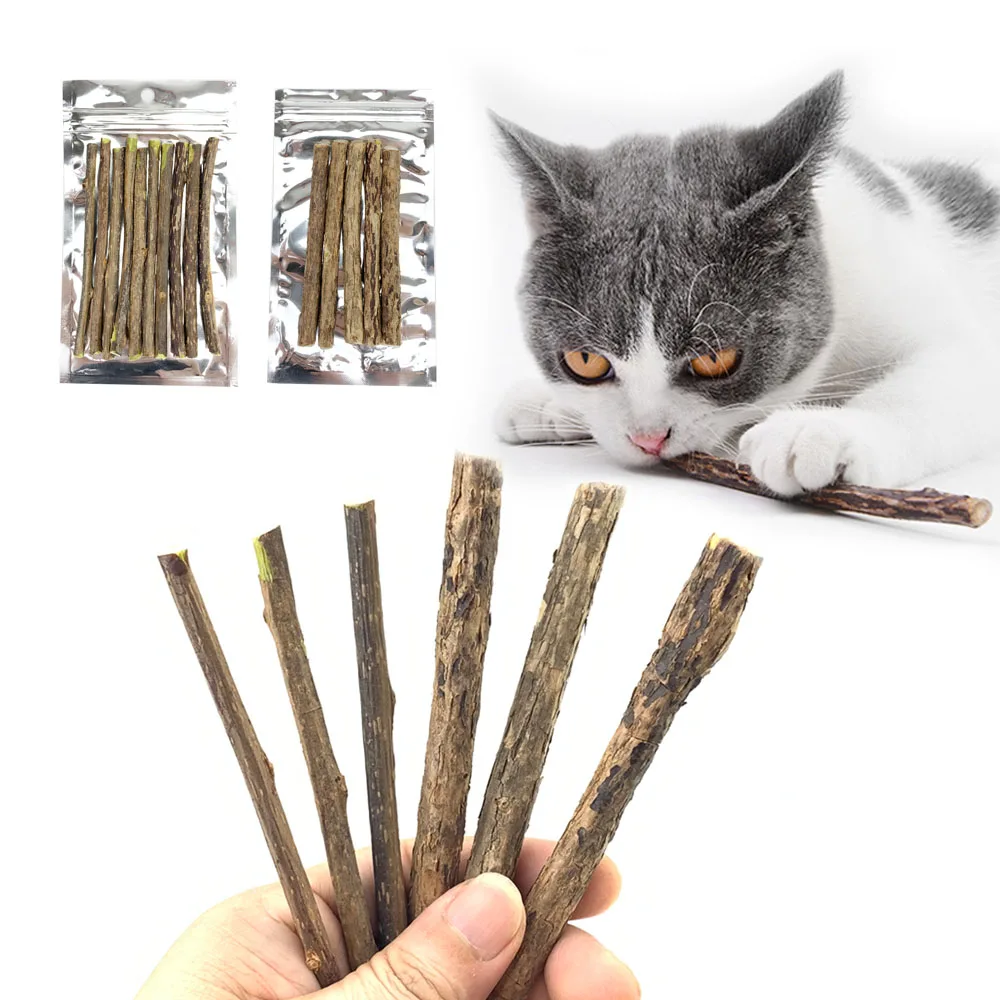 Natural plants Catnip Cat Molar Stick Cleaning Teeth Actinidia Fruit Cat Snacks Sticks Pet Tooth Clean Supplies Cat Products