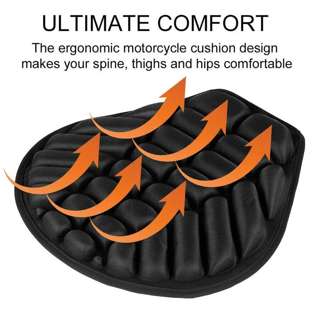 Universal Motorcycle Seat Cover 3D Comfort Air Seat Cushion Cover Motorbike Air Pad Cover Shock Absorption Decompression Saddles