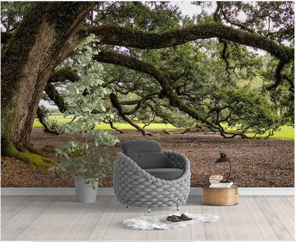 

Custom photo mural 3d wallpaper Modern big tree deciduous landscape home decor living room wallpapers for walls 3 d in rolls