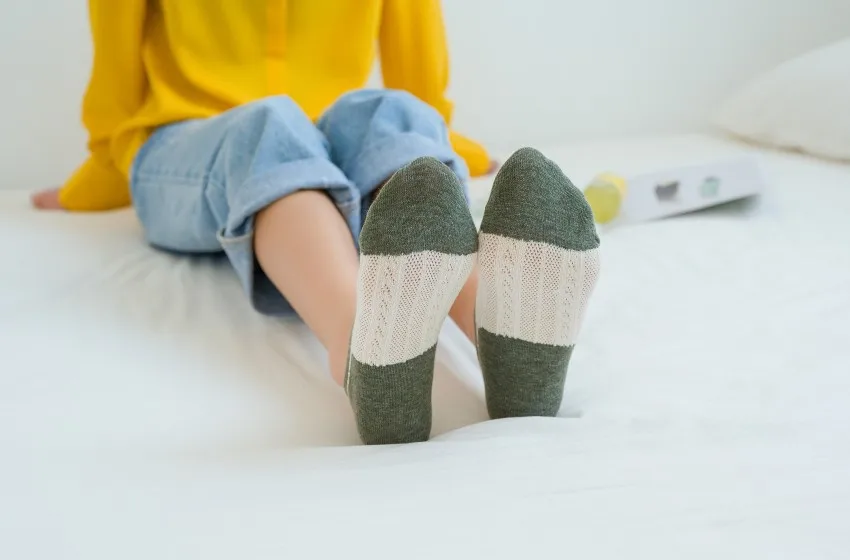 Socks Women's Summer with Cotton Thin Mesh South Korea Head with Color Separation Women's Invisible Ankle Sock Low-Cut Anti-slip