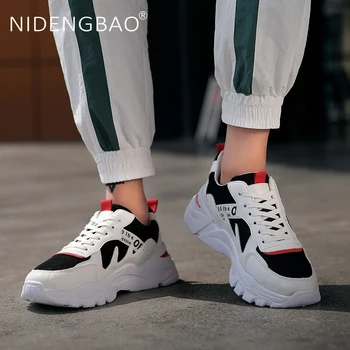 

Men Shoes High Quality Sneakers Running Shoes for Male Breathable Chunky Shoes Outdoor Sports Jogging Footwear Plus Size 39-44
