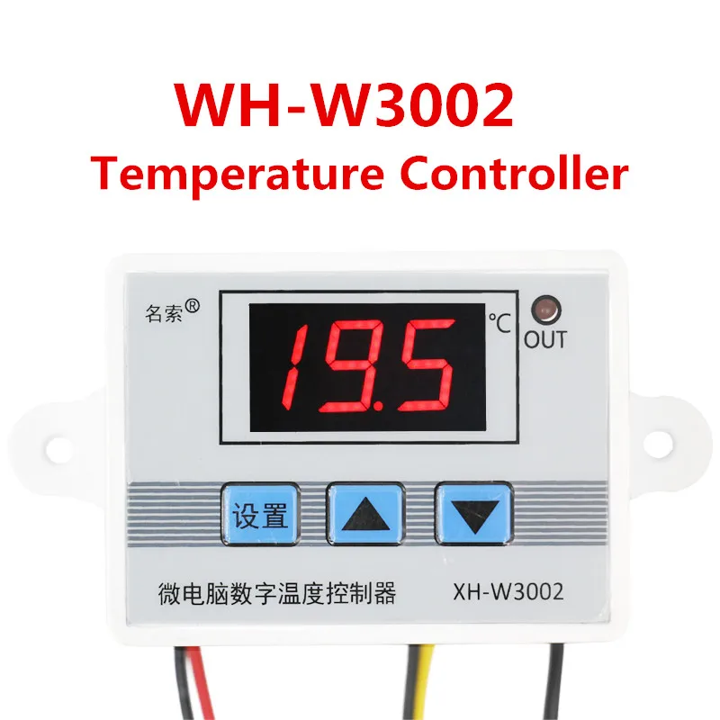 Регулятор температуры XH-W3002 220 В 12 24 светодиодный цифровой термостат