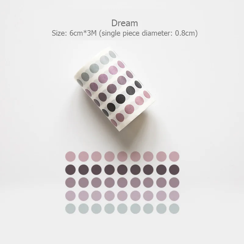 Dream 1 предмет красочная лента washi круглая форма искусства журнал украшения Скрапбукинг малярный скотч для празднования свадьбы/дня рождения/Журнал Декор - Цвет: Dream