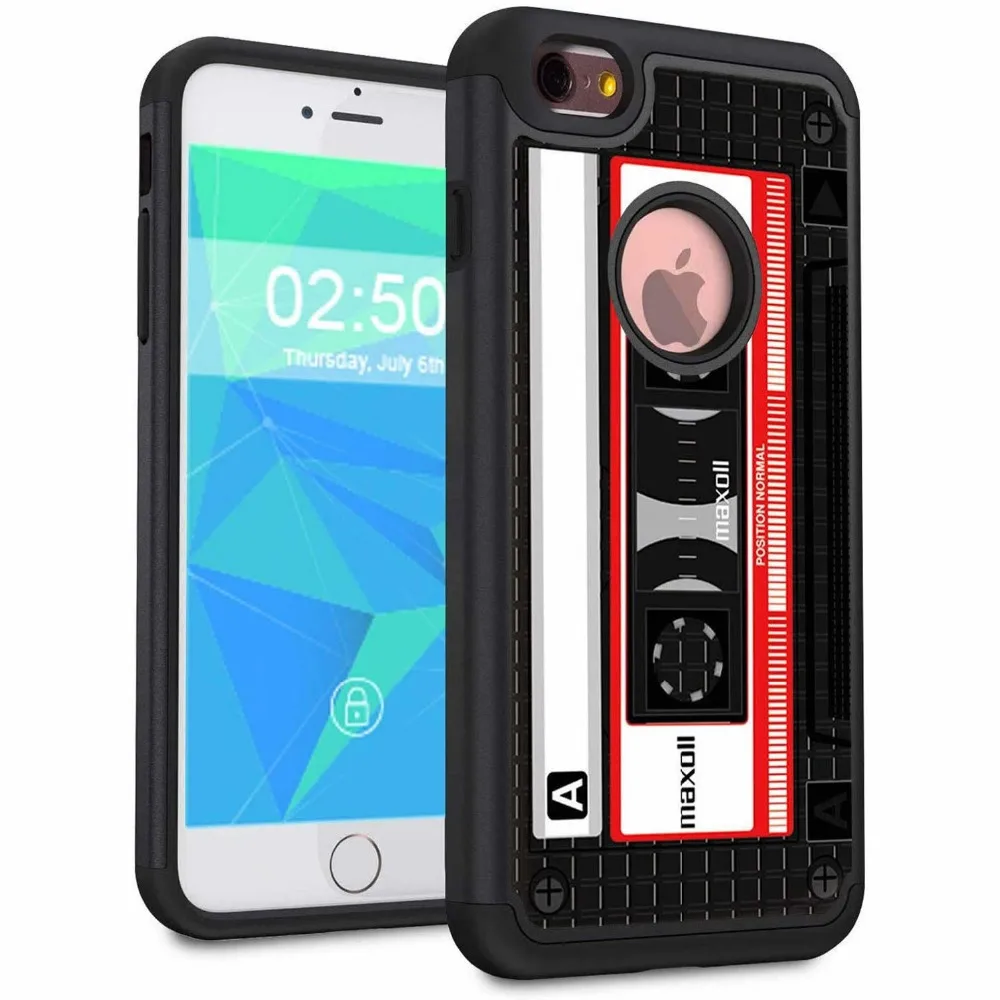 Чехол для телефона для iphone 6/6plus, чехол, iphone 6/6S plus, чехол, двухслойный Гибридный жесткий защитный чехол, противоударный ТПУ бампер
