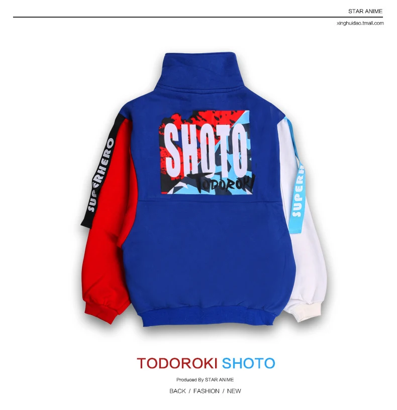 My Boku No Hero Academia Anime Todoroki Shoto Sweatshirts Streetwear Jacket Hoodie Top Cool Coat Halloween Cosplay Costumes
