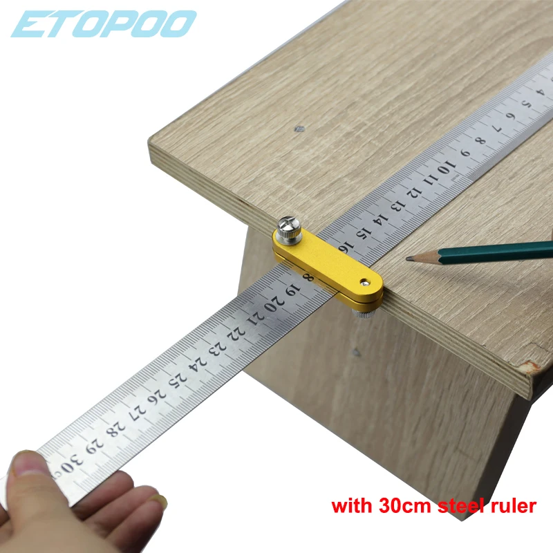 150mm-200mm-300mm-Woodworking-Angle-Scribe-Line-Scribe-Wood-Ruled-Carpenter-Location-Locator-Steel-Ruler-Block (4)