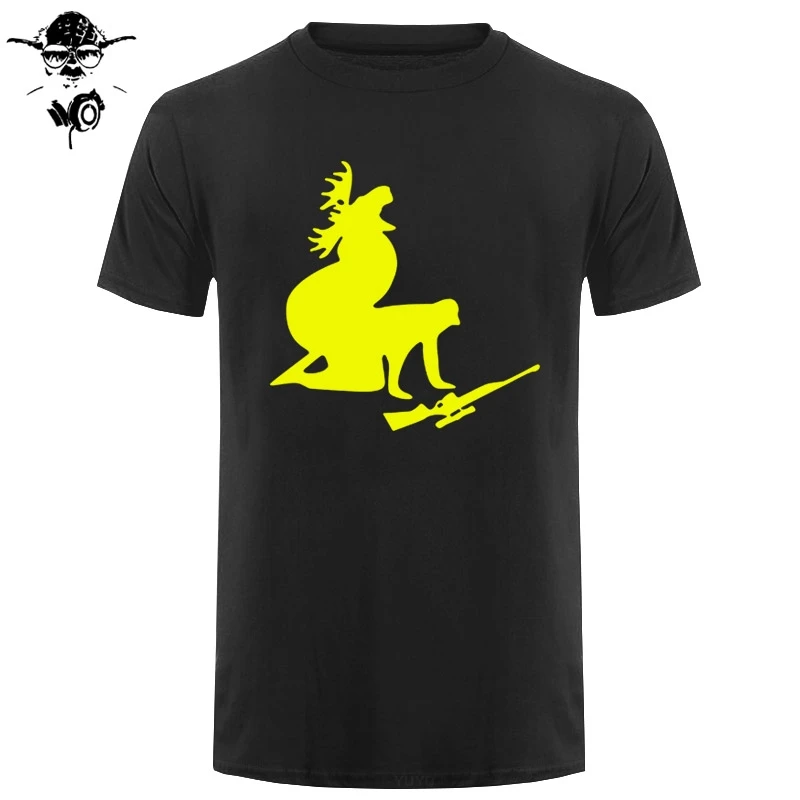 Мужская хлопковая футболка с коротким рукавом How Ya Like My Meat Now Funny Moose Hunter