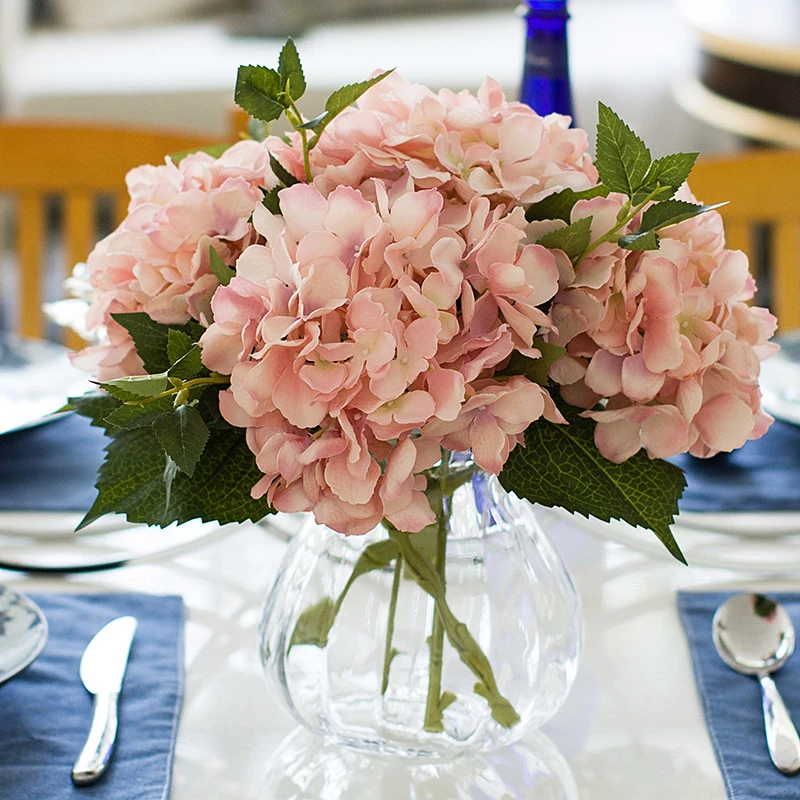 1 paquete de jarrones de hortensias de seda para decoración del hogar flor  decorativa de Navidad boda conjunto de pared de flores artificiales -  AliExpress Hogar y jardín