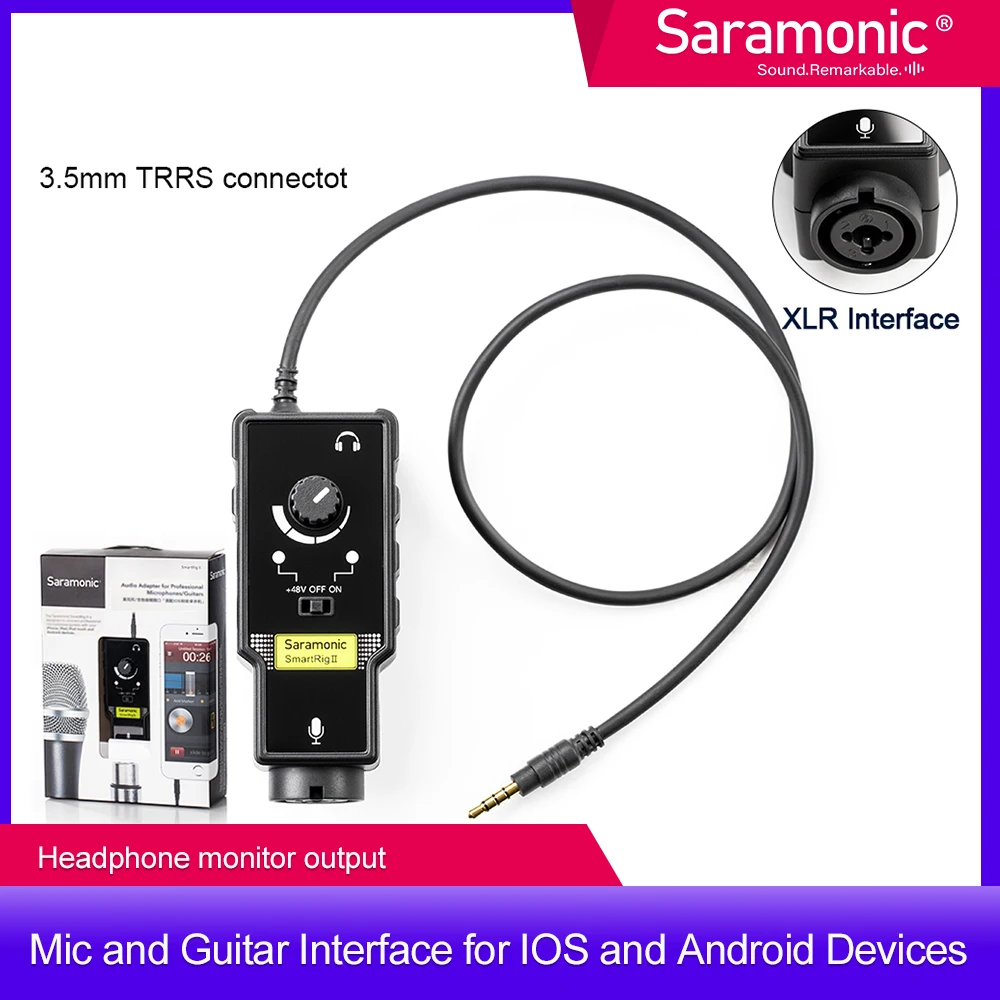 Adaptador de micrófono XLR profesional, Conector de audio para teléfono inteligente, PC, portátil, tableta, grabación y altavoz, amplificador de auriculares
