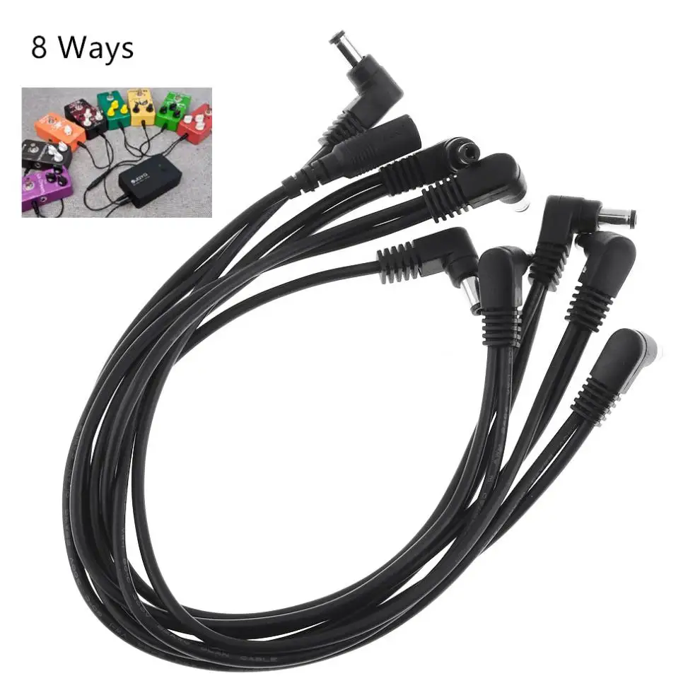 

Guitar Cables 1 to 8 Ways Guitar Effect Pedal Daisy Chain 2.6m Copper Wire Power Supply Cable Splitter