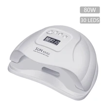 80 Вт УФ-лампа для ногтей светодиодный с 36 шт. светодиодный s для маникюра гель-Сушилка для ногтей сушильная лампа для полировки ногтей 30 s/60 s/90 s автоматический датчик маникюрные инструменты
