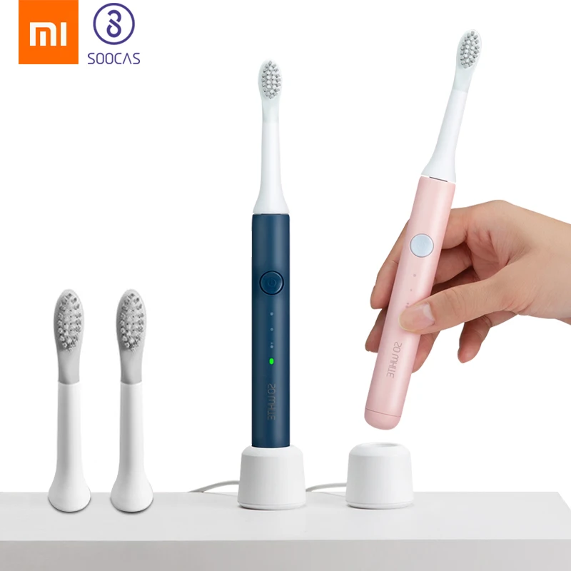 Xiaomi Mijia SO WHITE Sonic электрическая зубная щетка портативная IPX7 Водонепроницаемая Глубокая очистка Индуктивная перезаряжаемая Беспроводная зубная щетка