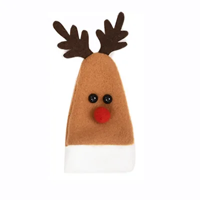 Elk Wine Bottle Cap Knife And Fork Cap Christmas Home Decorations Christmas Wine Bottle Set Bottle Decoration
