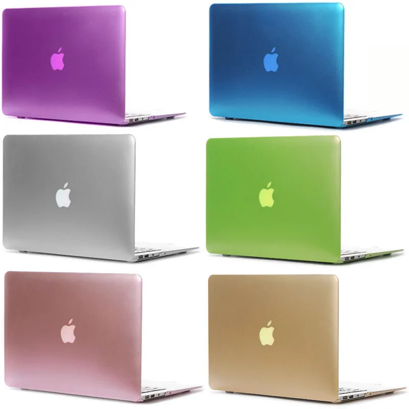 Metal Colors Plastic Laptop Case Cover for Macbook Air Retina Pro 11 12 13 15 Inch Shell Case