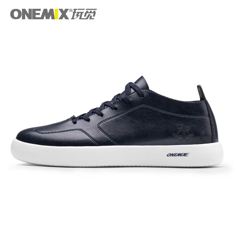 

ONEMIX 2020 Brand Men Skateboarding Shoes Lace-Up Lightweight Leather Sneakers Classic Low Upper Flat Shoes Women Sports Shoes
