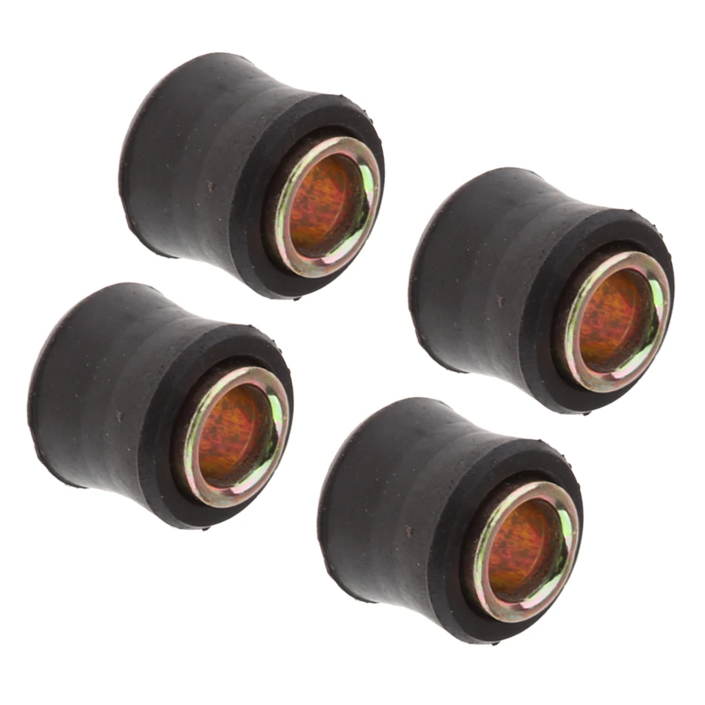 4pcs Motorcycle Shock Absorber Suspension Bushing Rubber Bush 10mm